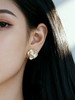 Oflye潮流饰品  简约山茶花滴釉耳钉新款独特耳饰轻奢高级感气质独特耳环 商品缩略图3