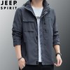 JEEP SPIRIT中长款外套男秋季宽松防水多口袋冲锋风衣夹克JC8111A 商品缩略图1