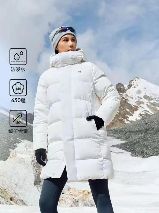 D112707情侣款户外出行登山长款过膝加厚羽绒服外套 商品图4