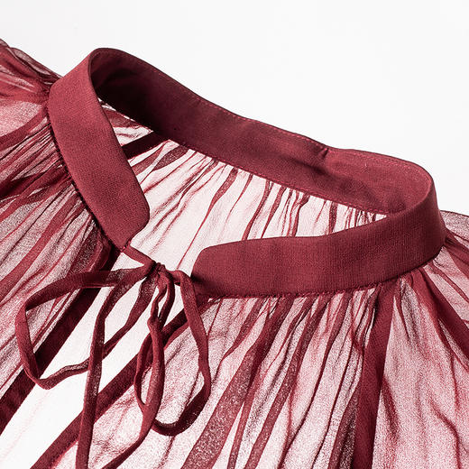 【林栖设计小店】（预售12.18）桑蚕丝红色连衣裙两件套飘逸2026早春新款花仙子吊带裙罩衫女1961035 商品图10