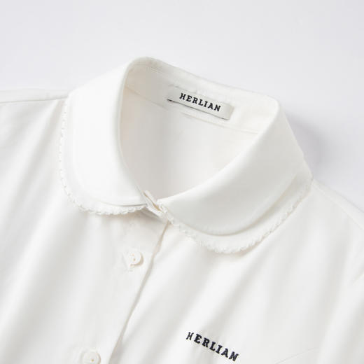 Herlian 2025冬季新品双层领收腰长袖衬衫 商品图3