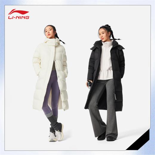 李宁女子防泼水鸭绒长羽绒服AYMV208 商品图2