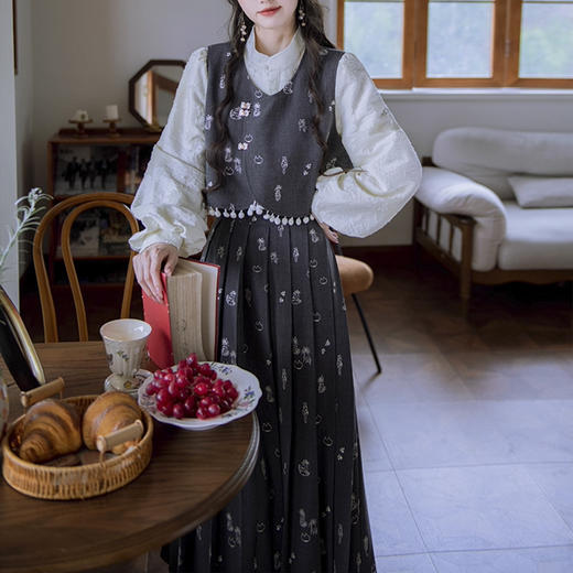 裁缝学苑AS600国风马甲套装裙女衬衫半裙三件套纸样服装打板图纸 商品图4