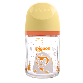 贝亲彩绘玻璃奶瓶160mL企鹅冒险-SS