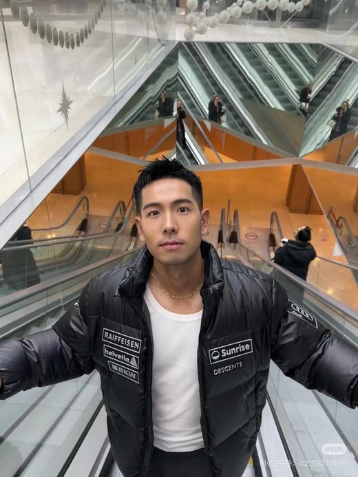 D112706新品皮羽绒字母微标印花图案立领宽松长袖羽绒服男女同款 商品图8