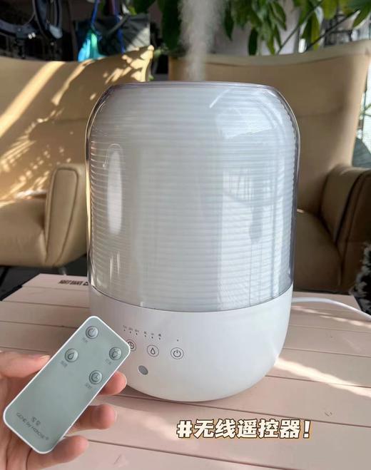 💥花粉福利【柔雾加湿器】氛围灯3档亮度、加湿、时间，水容量3L，1台=加湿器+氛围灯+香薰机，顶盖注水，机身可视水位，抑菌水箱，细腻风雾自动断电保护，静音安睡不扰质感天花板 商品图10