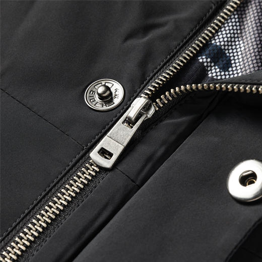 【90白鸭绒】罗蒙冬季男士连帽羽绒服厚实保暖中年爸爸装中长款羽绒外套 商品图5