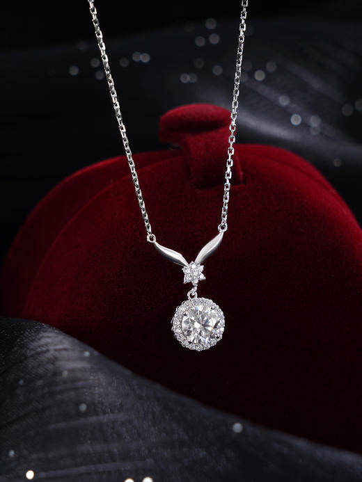 子佩集S925银【明熙】套链【MV00005】纯银时尚项链锆石鹿角星2410 商品图0