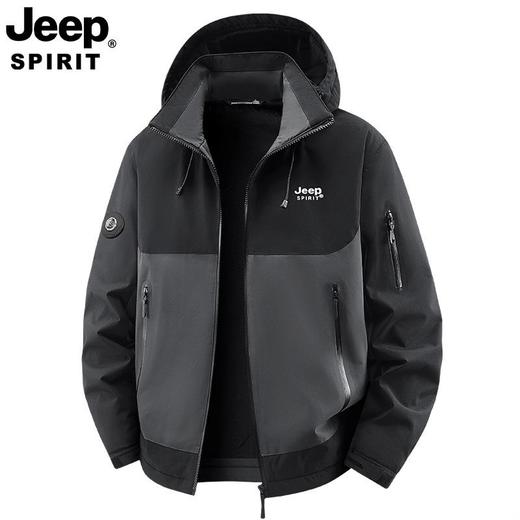 JEEP SPIRIT主推爆款大码男外套秋冬新款休闲中年男士夹克衫加绒 商品图1
