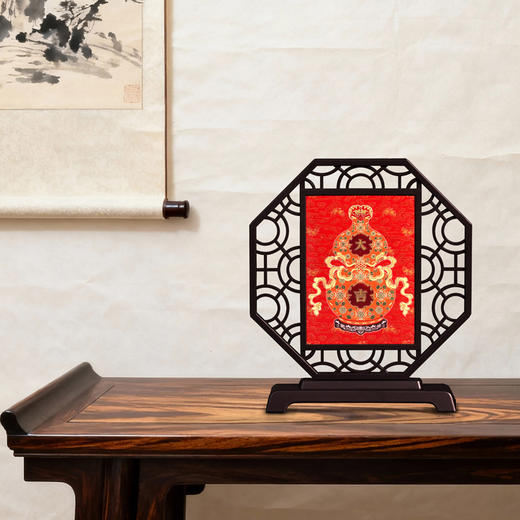 景德镇《平安大吉》银瓷板画 原型乾隆收藏 银瓷双面设计 双大师打造 商品图7