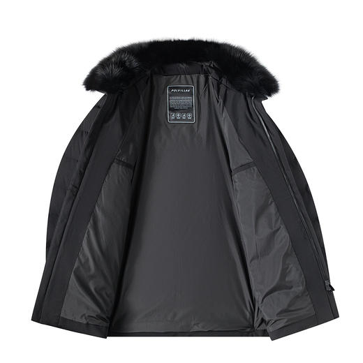 【可拆卸狐狸毛领】罗蒙冬季羽绒服爸爸装中老年中长款保暖轻薄一衣两穿外套 商品图4