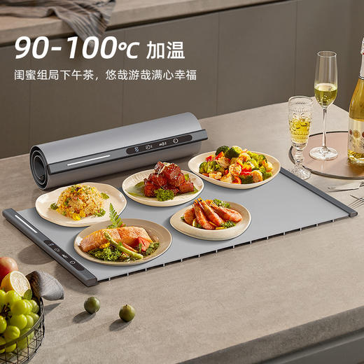 【高品质健康硅胶❗️耐用抗造好打理】新款家用硅胶暖菜板可折叠暖菜垫食物加热垫多功能餐桌保温垫。ja 商品图2
