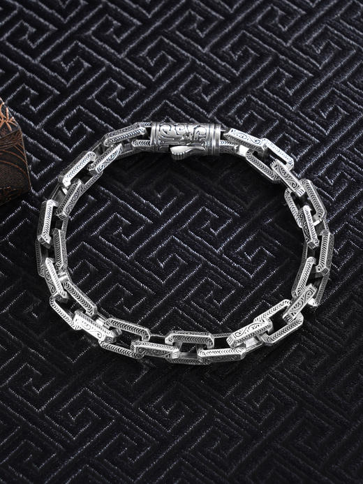 子佩集S925银【连运】手链【YFXL036】纯银仿古2409 商品图0