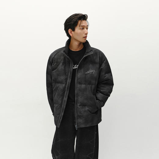 森马羽绒服男冬装80绒子宽松立领外套时尚绣花晕染满版印花上衣潮 商品图1