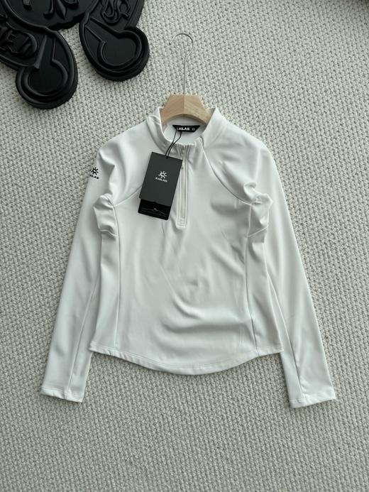 D112709秋冬2025女款加绒打底衫半拉链长袖T恤 商品图5