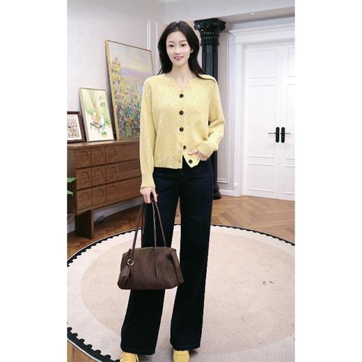 火桐hooton 雪绒花 2025新款绵羊毛牛仔直筒裤9276 商品图1