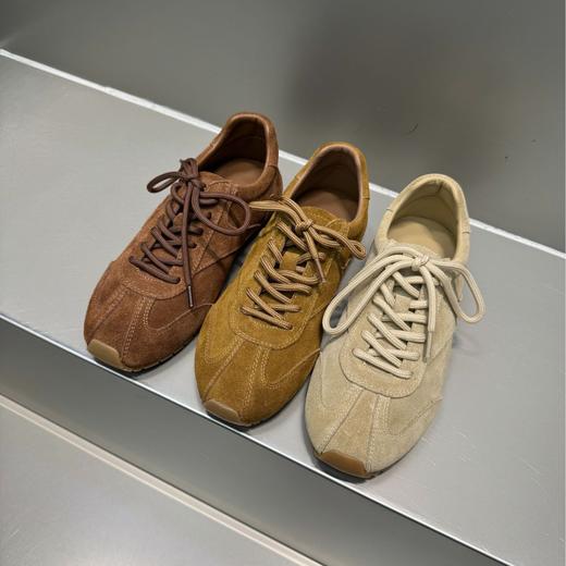 真皮复古美拉德加绒平底德训鞋！2025秋冬女款软底休闲板鞋阿甘鞋！ 商品图3