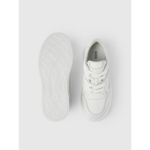 GXG通勤男鞋休闲百搭牛皮小白鞋时尚舒适增高休闲板鞋 商品图3