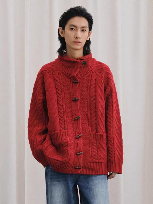 LIVINGTOWN/LT羊毛混纺牛角扣外套 商品图2