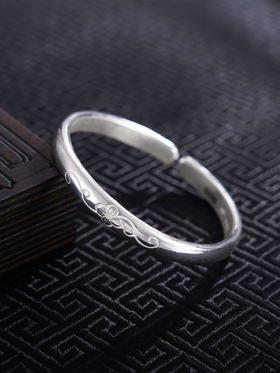 【花绽春晖】子佩集S999银手工手镯原创设计【55061111】2407