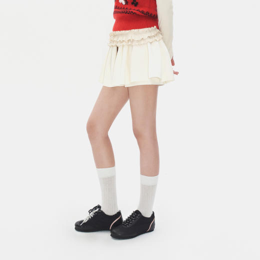 Herlian 2025冬季新品 深棕帽绳撞色蓬蓬短裙女士 商品图1