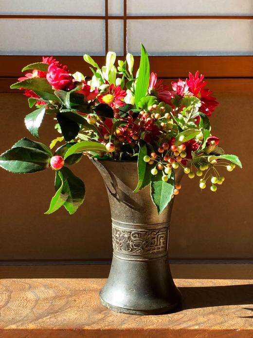 青铜饕餮兽面纹花觚，顺丰包邮 商品图0