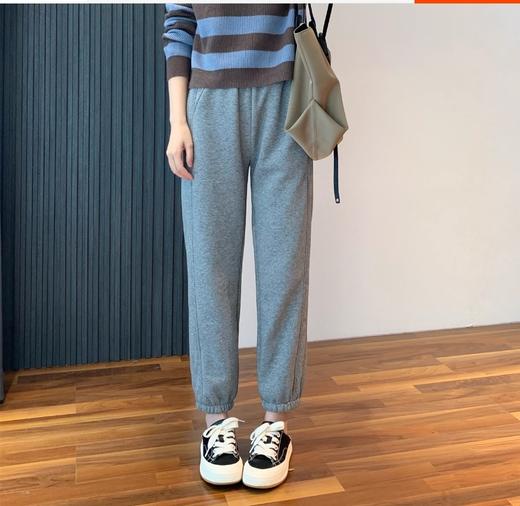 云仓 【9588】加绒加厚一体绒 一条过冬束脚口卫裤 商品图5