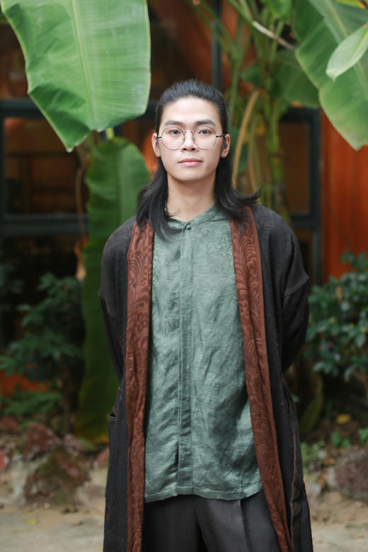 漫物记柞蚕丝手缝边系带中长外套W048 商品图2