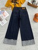 74CK21052#牛仔翻边阔腿裤 商品缩略图1