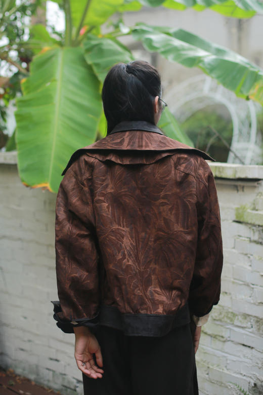 漫物记柞蚕丝大领口系腰双面外套M288 商品图6