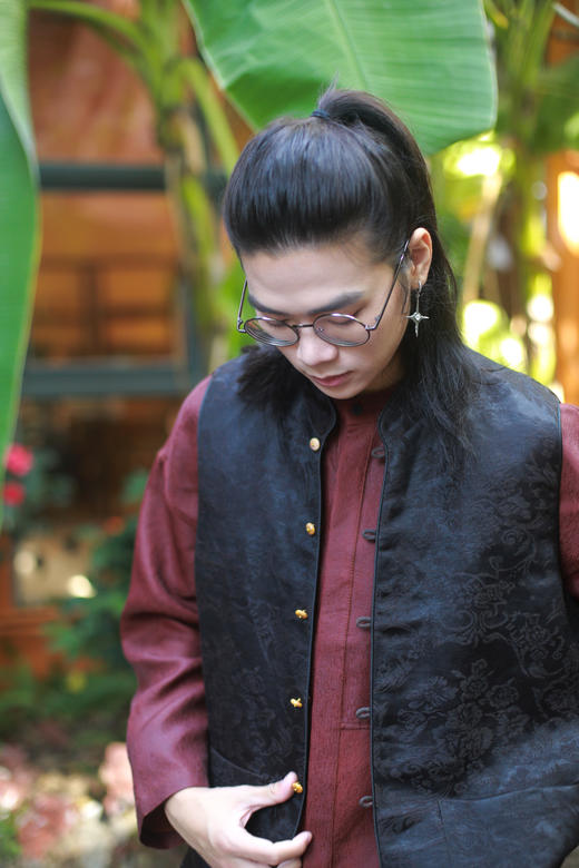 漫物记丝麻双口袋双面马甲M130 商品图2