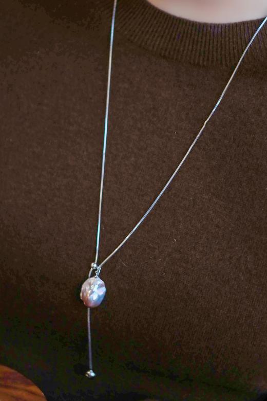 10天发货，开证书【6款珍珠毛衣链】珍珠如玉·人生如意💖秋冬珍珠长链，高亮光泽，极微瑕品质，65、70、80、85、120厘米5种款式长度可选，搭配毛衣、针织衫绝配 商品图14