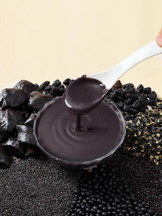 【上新】九华山黄精五黑粉 黑芝麻 黑豆 黑米 黑枸杞 黑桑葚 高钙膳食纤维 早餐营养代餐 商品图0