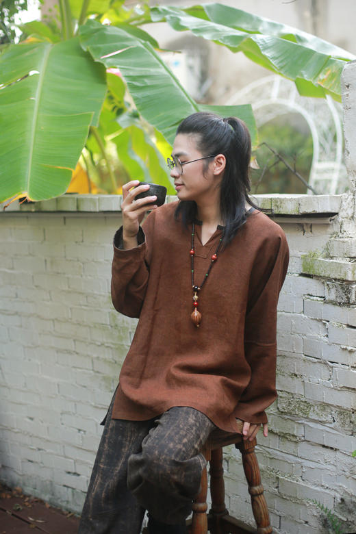 漫物记平纹重磅双面长袖圆领衫M044 商品图6