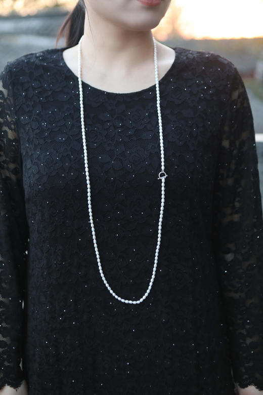 10天发货，开证书【6款珍珠毛衣链】珍珠如玉·人生如意💖秋冬珍珠长链，高亮光泽，极微瑕品质，65、70、80、85、120厘米5种款式长度可选，搭配毛衣、针织衫绝配 商品图8