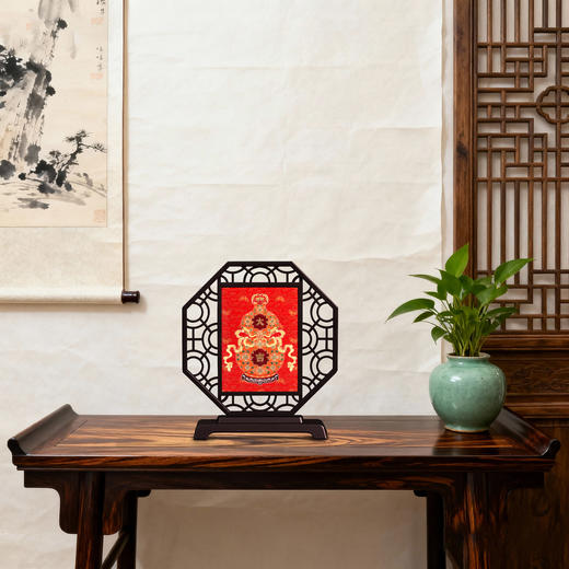 景德镇《平安大吉》银瓷板画 原型乾隆收藏  银瓷双面设计 双大师打造 商品图6