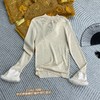 74MZ21162#中式拼接喇叭袖中领打底衫 商品缩略图0