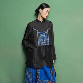 【林栖设计小店】马面裙改良马夹三蓝绣2026早春新款国风上衣1961135B