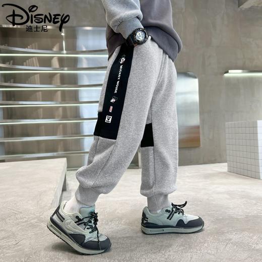 迪士尼男童加绒加厚裤子一体绒一条过冬儿童加绒裤子男孩棉裤保暖 商品图1