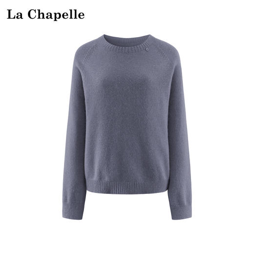 会员福利【蓬松柔软/兔毛+绵羊毛】拉夏贝尔/La Chapelle圆领针织衫~低饱和多色非常秋冬！很温柔气质百搭毛衣 商品图13