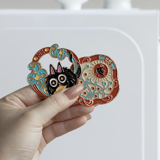 2025年限定双层金属冰箱贴 可拆卸 狸猫文创旅游纪念品 商品图0