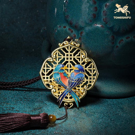 铜师傅《四喜临门》桌面客厅喜鹊包包铜挂件 家居装饰乔迁礼物 商品图1