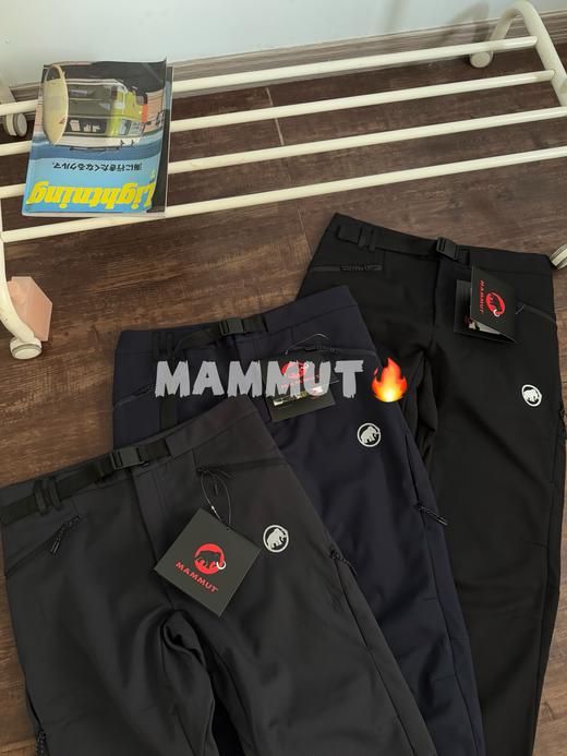 猛犸象Taiss 秋冬男士户外运动加绒加厚弹力舒适登山攀岩防风保暖软壳长裤 商品图3