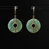 高古碧玉玦+18K金镶嵌耳环 商品缩略图0