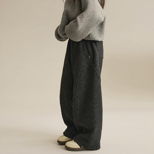 裁缝学苑QZ48毛呢仿羊绒弯刀裤纸样儿童女装亲子装阔腿裤服装打板 商品图3