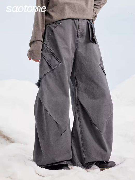 早已女惠子saotome/STMKZ14880/水洗磨毛梭织工装裤 商品图2