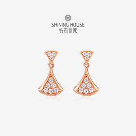 【甄选钻石】【专享】钻石世家18k金钻石耳钉