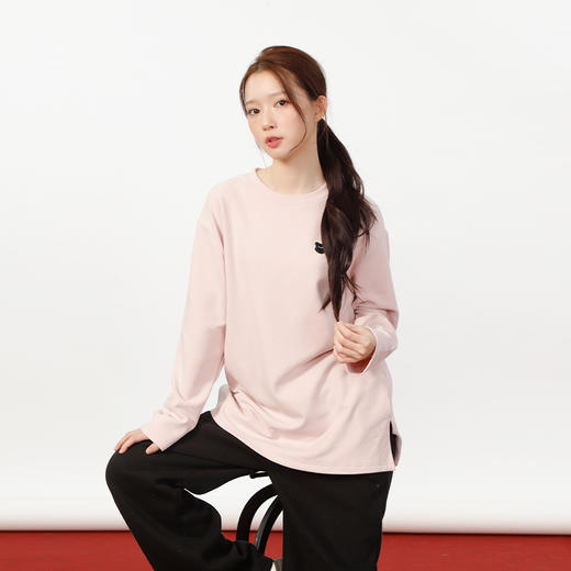 圆领宽松加绒加厚布标打底衫-纪念日百货门店同款167843940 商品图0