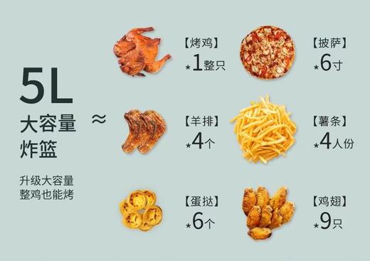 厨艺进阶法宝~ 夏普空气炸锅5L 全息智控镜面屏 微电子控温更精确！ 12项智能菜单 轻轻一点 小白也能做大餐~ 商品图3