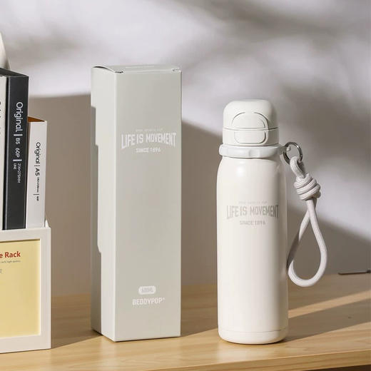 杯具熊锐气双饮保温杯户外便携运动水壶不锈钢保冷杯学生吸管杯子 商品图8